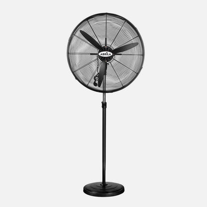 Ventilador de pie fabricado en metal color negro