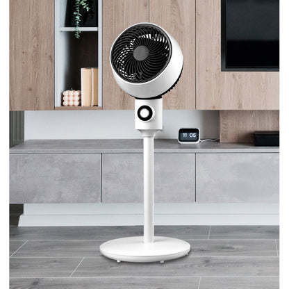 Ventilador de pie OZONO fabricado en ABS color Blanco y Negro