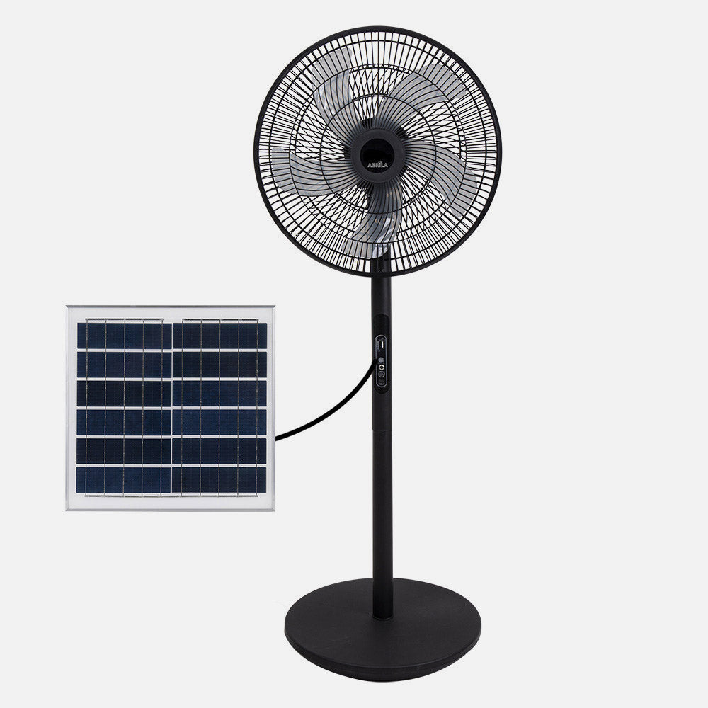 Ventilador RIALTO fabricado en aluminio negro con motor DC silencioso