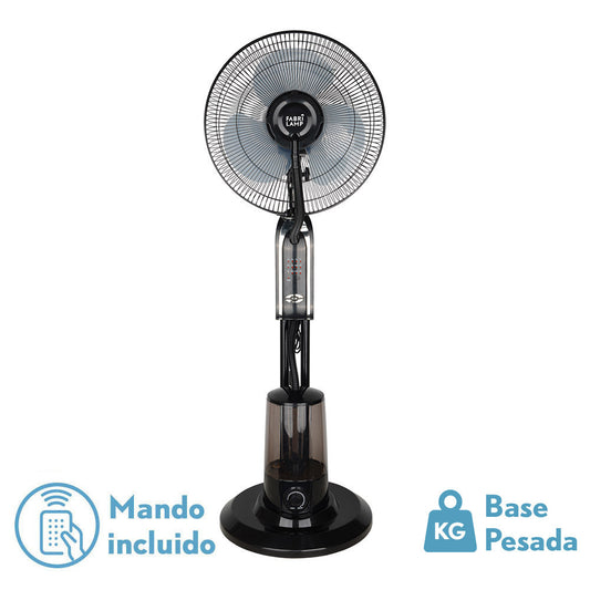 Ventilador de pie Tromba con nebulizador Fabrilamp / Abrila 80W negro 184441009