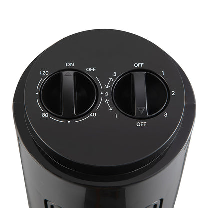 Ventilador de torre Cuco fabricado en metal color negro