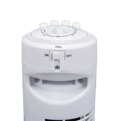 Ventilador de torre con oscilación de 75º para mejor distribución del aire