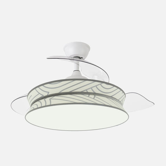 Ventilador de Techo con Luz DECOR 108 cm Aspas Retráctiles Blanco Fabrilamp - vista principal | Fabrilamp / Abrila