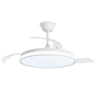Ventilador de Techo Retráctil Dublin Blanco AJP / Alemar con palas cerradas, vista frontal