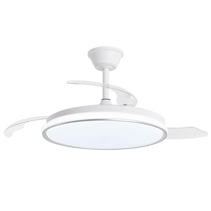 Ventilador de techo retráctil Dublin Plata AJP / Alemar con luz LED encendida