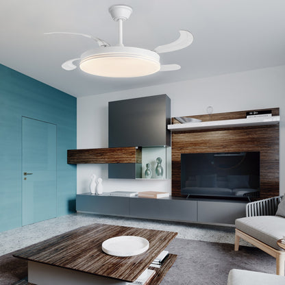 Medidas Ventilador AJP Alemar Ecos Blanco 50cm LED Ref. 11830 - LuzGuru
