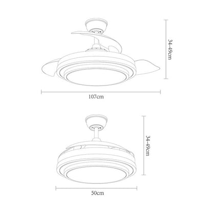 Ventilador de techo IBE color cuero, mando a distancia incluido.