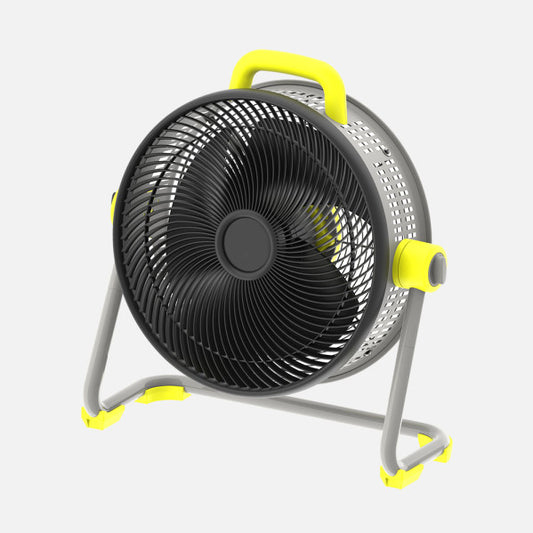 Ventilador Industrial de Suelo Corintio 100 W Amarillo y Negro Fabrilamp - vista principal | Fabrilamp / Abrila