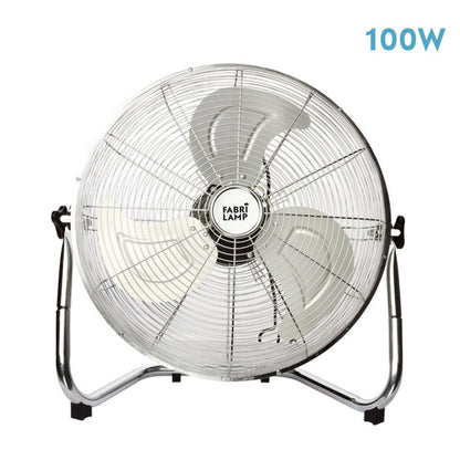 Ventilador Industrial Libis 100w Cromo 52cm de Fabrilamp, vista frontal.