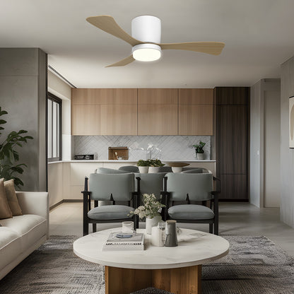 Medidas ventilador de techo KENT 11836 AJP/Alemar 107cm, blanco madera, 3 palas.
