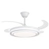 Ventilador de techo Korfu blanco con palas retráctiles y luz LED de AJP / Alemar