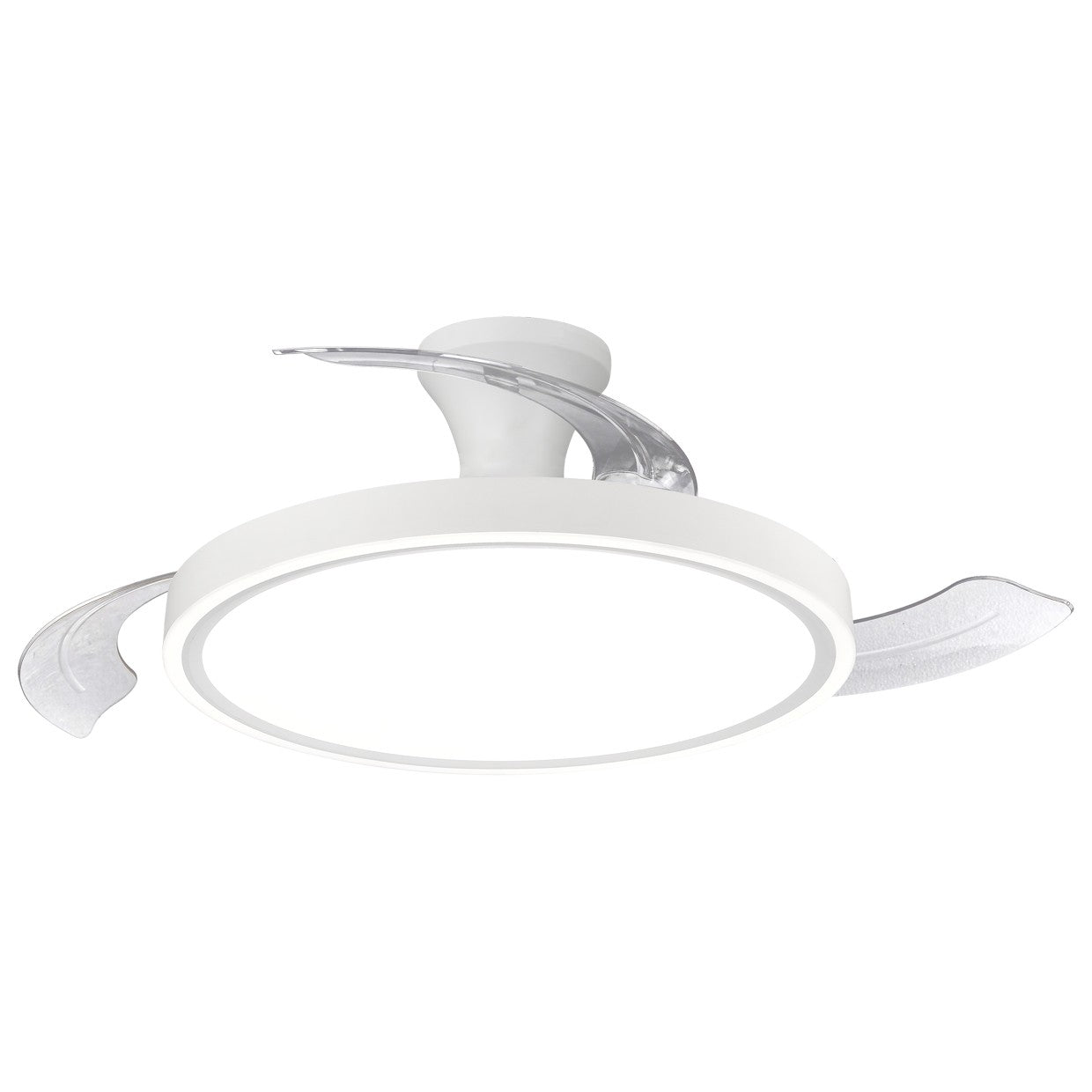 Ventilador de techo KUPER blanco con palas retráctiles y luz LED de AJP / Alemar