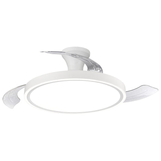 Ventilador de techo KUPER blanco con palas retráctiles y luz LED de AJP / Alemar