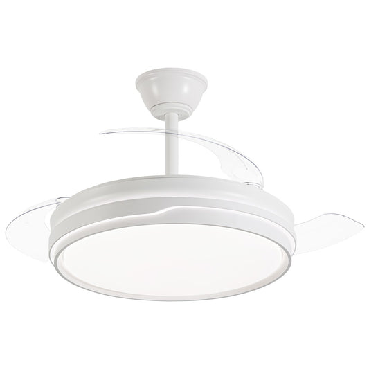 Ventilador de techo retráctil Lima Blanco de AJP / Alemar con luz LED y palas ocultas