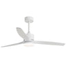 Ventilador de techo Madeira blanco con 3 palas de madera natural y luz LED integrada de AJP / Alemar