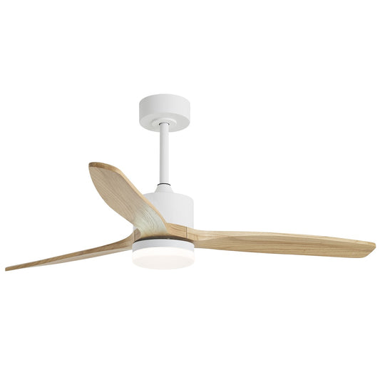 Ventilador de techo Madeira blanco-madera 132cm con 3 palas de madera natural AJP / Alemar