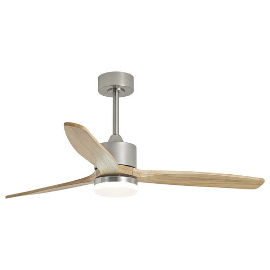 Ventilador de techo Madeira N.Sat-Mader AJP / Alemar con 3 palas de madera natural y luz LED integrada