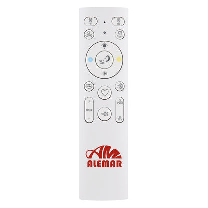 Ventilador Mahon 107cm AJP/Alemar (Ref. 11564): Diagrama de medidas detalladas.  Luzguru.com
