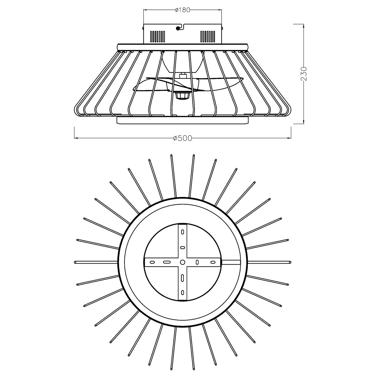 Ventilador Malabo Negro 50cm - AJP / Alemar - 11548 - luzguru.com