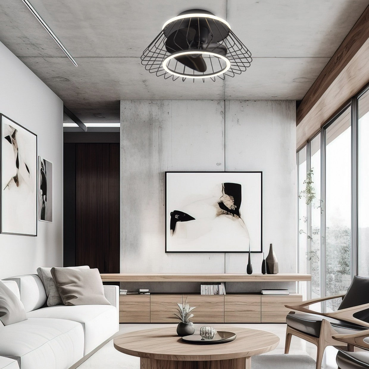 Medidas Ventilador Malabo Negro 50cm AJP Alemar Ref. 11548 - LuzGuru
