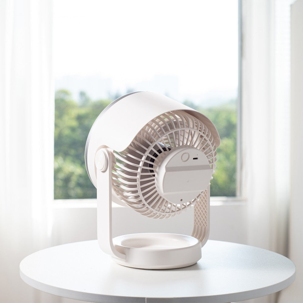 Ventilador de mesa Split con 4 velocidades para un frescor personalizado