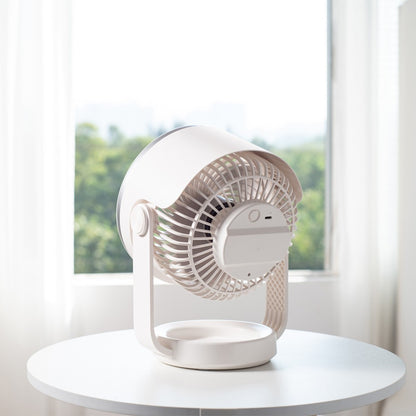 Ventilador de mesa Split con 4 velocidades para un frescor personalizado