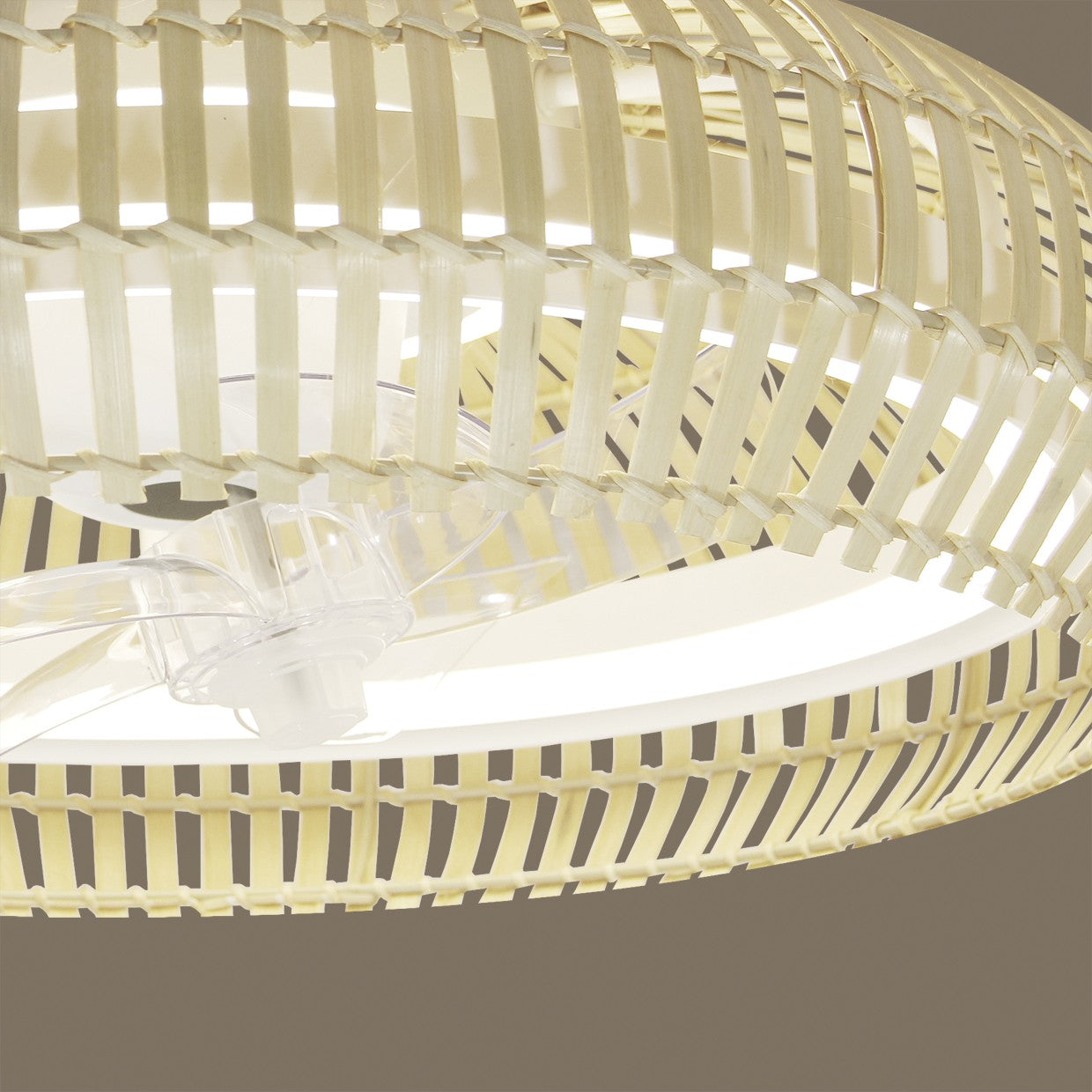 Ventilador Milo Blanco-Bambú 11569 - AJP / Alemar - luzguru.com