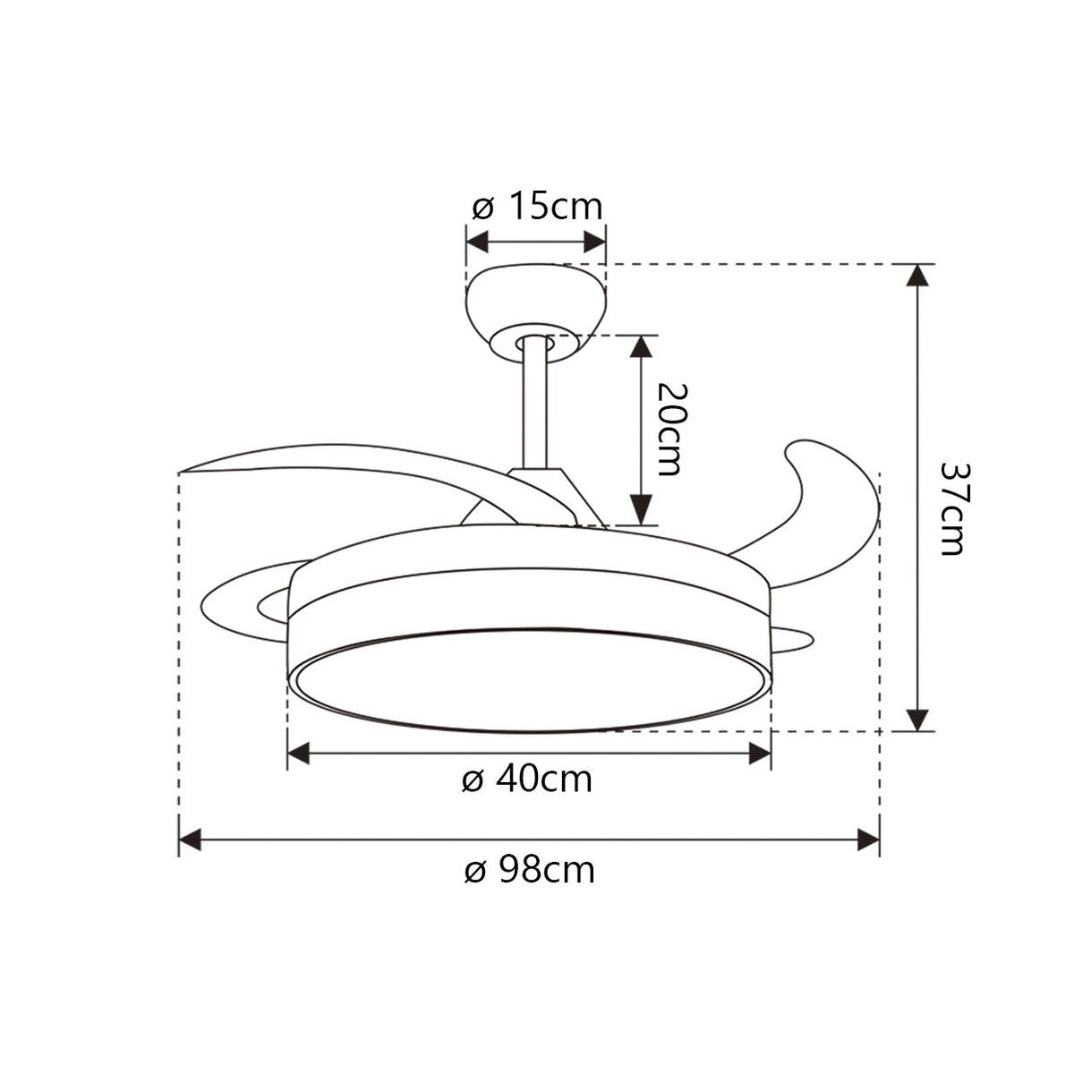 Ventilador Mini Porto Blanco 40cm 3 Palas AJP / Alemar 11560 - luzguru.com