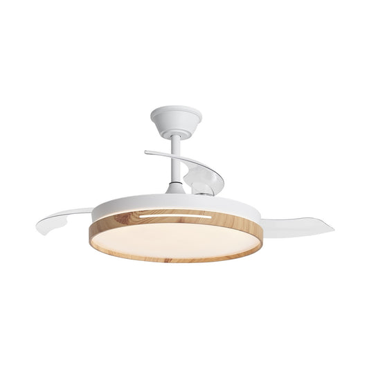Ventilador de Techo Retráctil Mini Togo Madera 48W LED Alemar - vista principal | AJP / Alemar