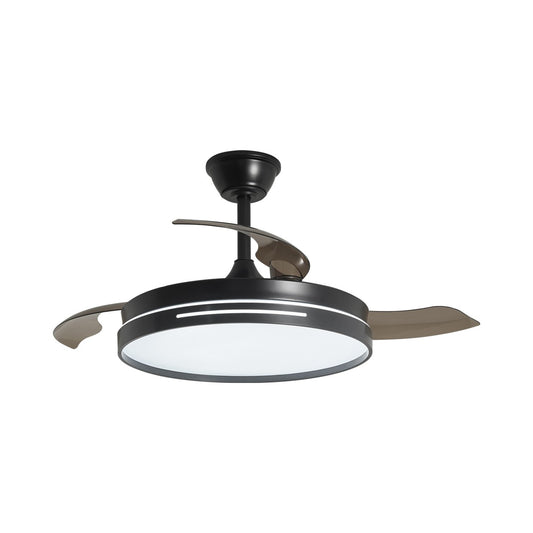 Ventilador de techo retráctil MINI TOGO Negro AJP / Alemar con aspas cerradas