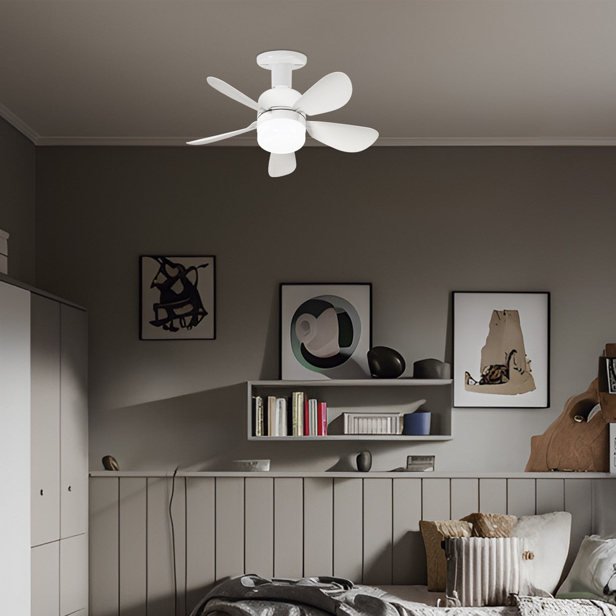 Ventilador de techo Nano Blanco 40cm AJP/Alemar (Ref. 11819): Dimensiones para una ventilación silenciosa y eficiente en tu hogar.  luzguru.com
