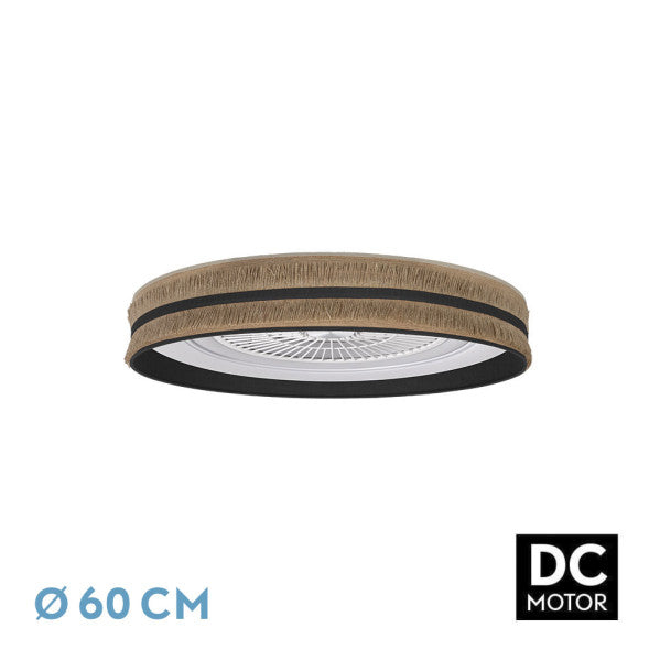 Ventilador de techo Fabrilamp / Abrila Natalia - Saco Negro - 60cm - LUZGURÚ