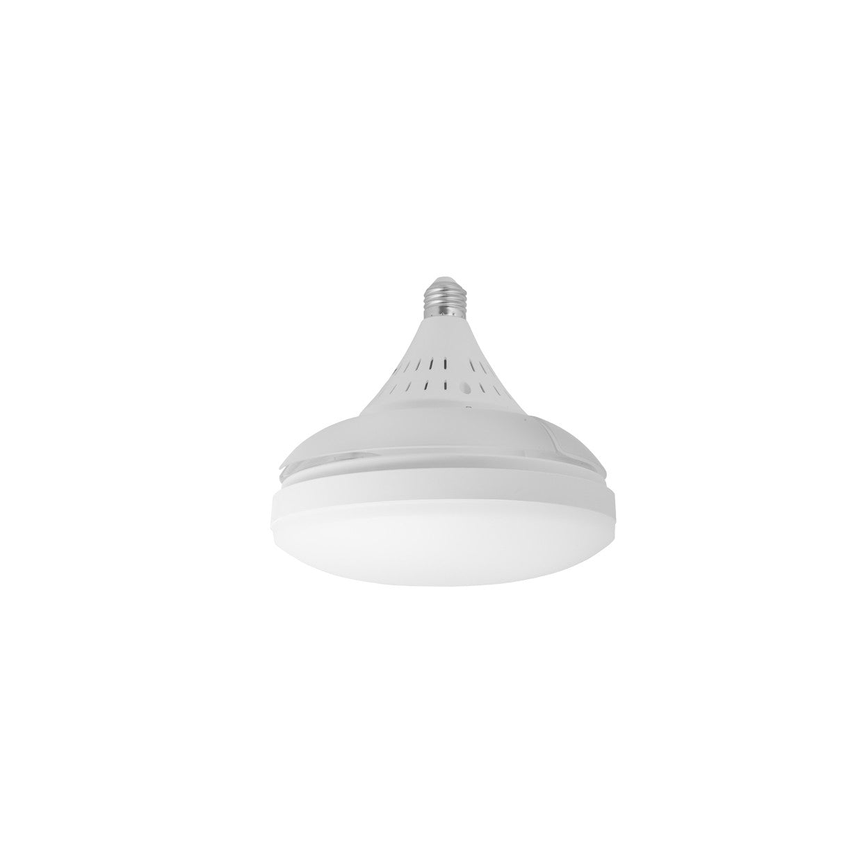 Ventilador de techo NINO con palas cerradas, funcionando como plafón LED