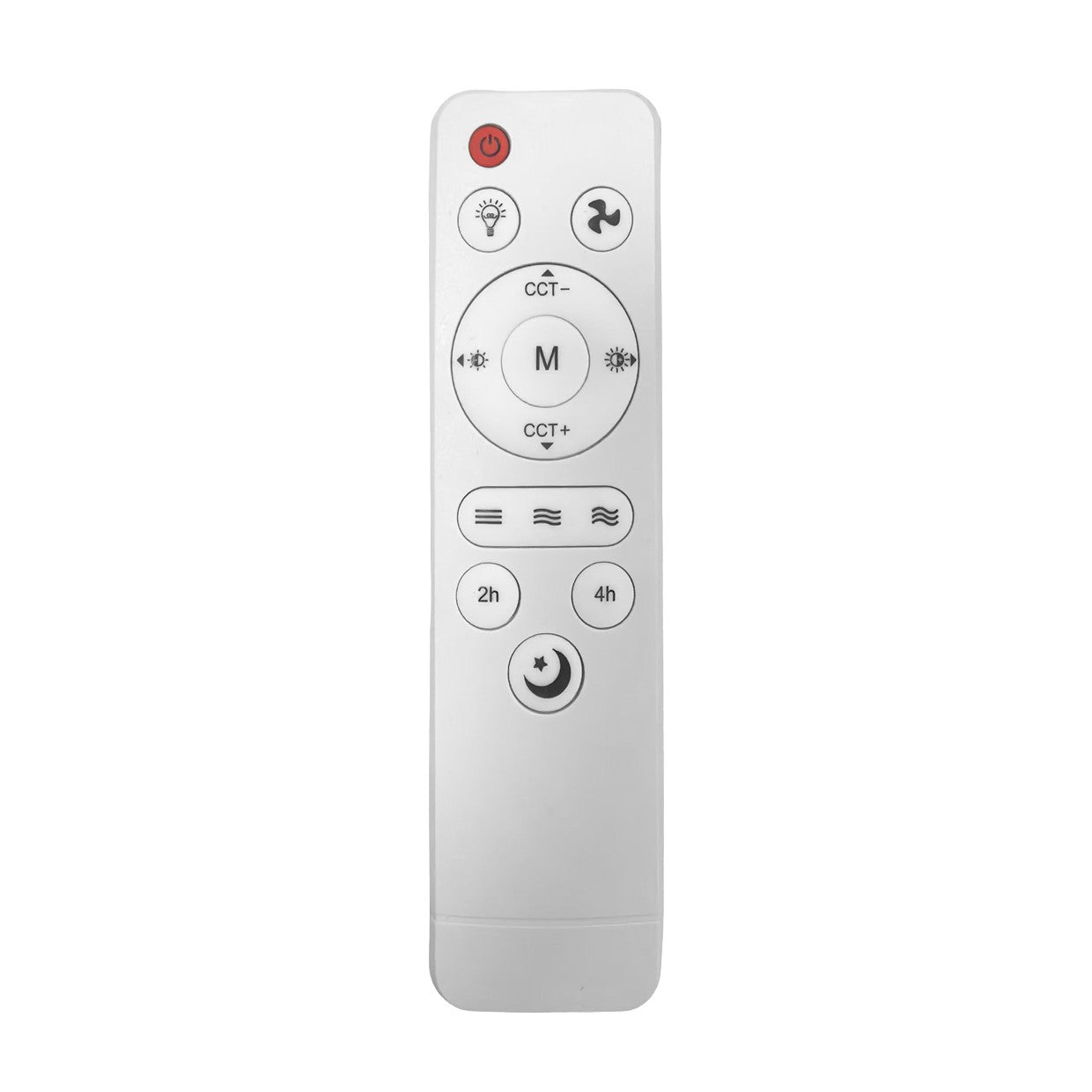 Ventilador BRIS Blanco con la luz LED en temperatura de color neutra, ideal para ambientes de trabajo
