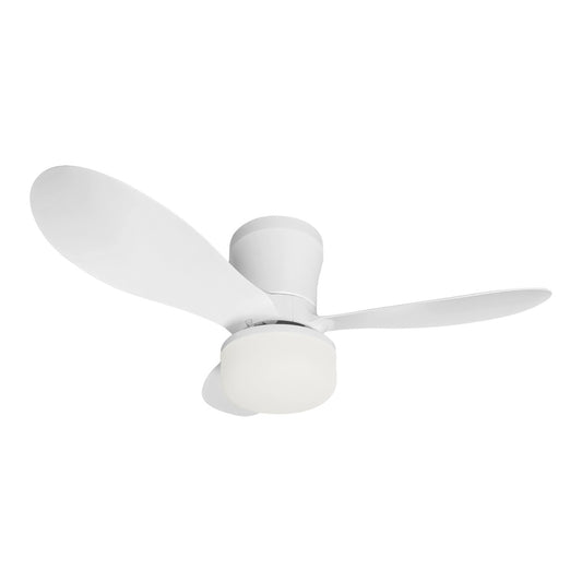 Ventilador de Techo Bris 62 cm Blanco con Luz LED Alemar - Vista frontal principal en fondo blanco | LuzGurú