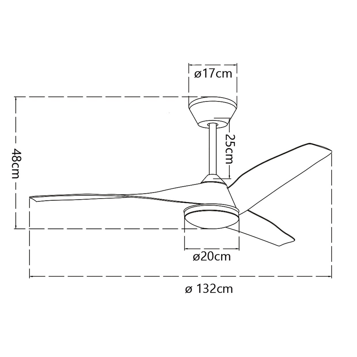 Ventilador de Techo PAPUA Blanco 132cm con Luz LED, imagen ambiental en un salón moderno