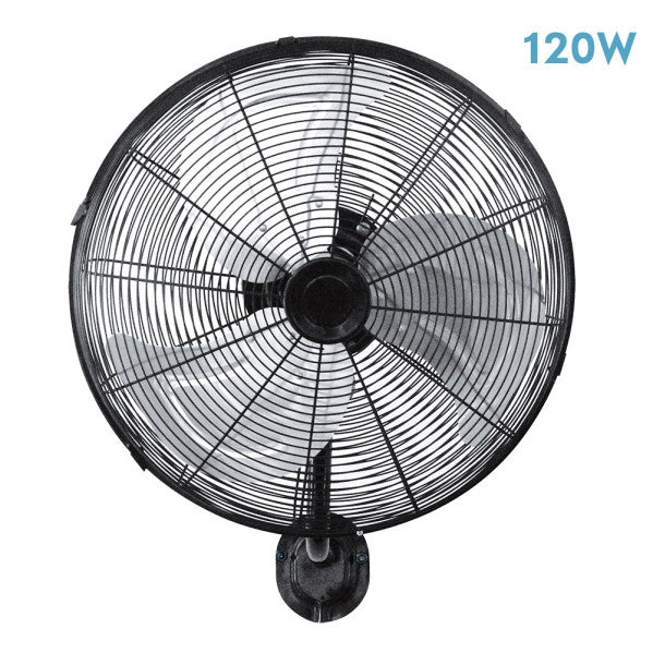 Ventilador de Pared Arrecife 120W 55 cm Negro y Plata Fabrilamp