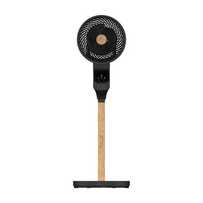 Ventilador Bizancio fabricado en metal y ABS color negro y haya