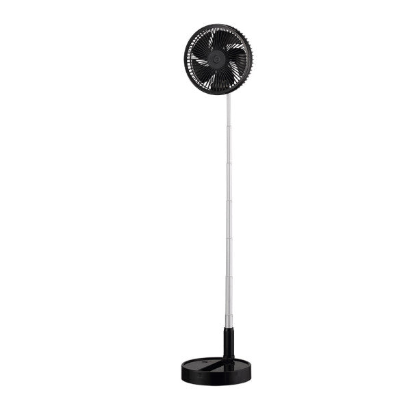 Ventilador Portátil Galan Negro de Fabrilamp, vista lateral, luzguru.com