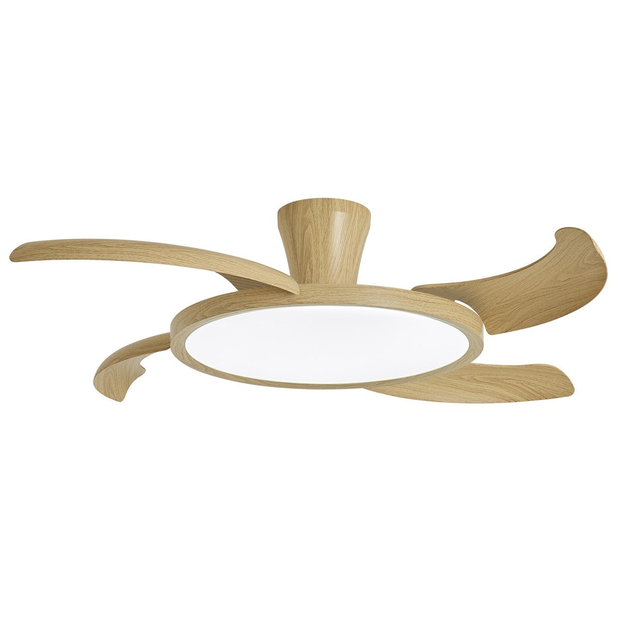 Ventilador de Techo Retráctil Qatar Madera AJP / Alemar con luz LED encendida
