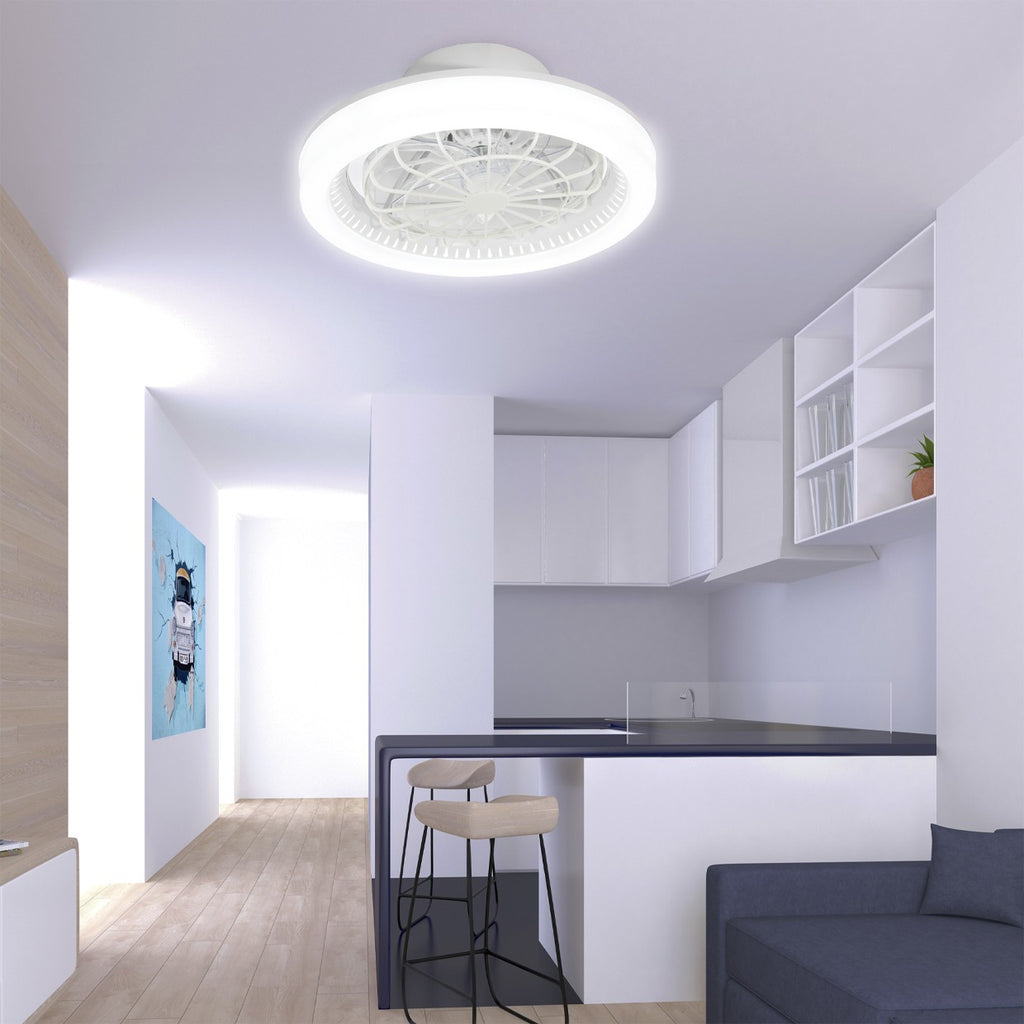 Medidas Ventilador Ramses Blanco 40W AJP Alemar Ref. 11570 - LuzGuru
