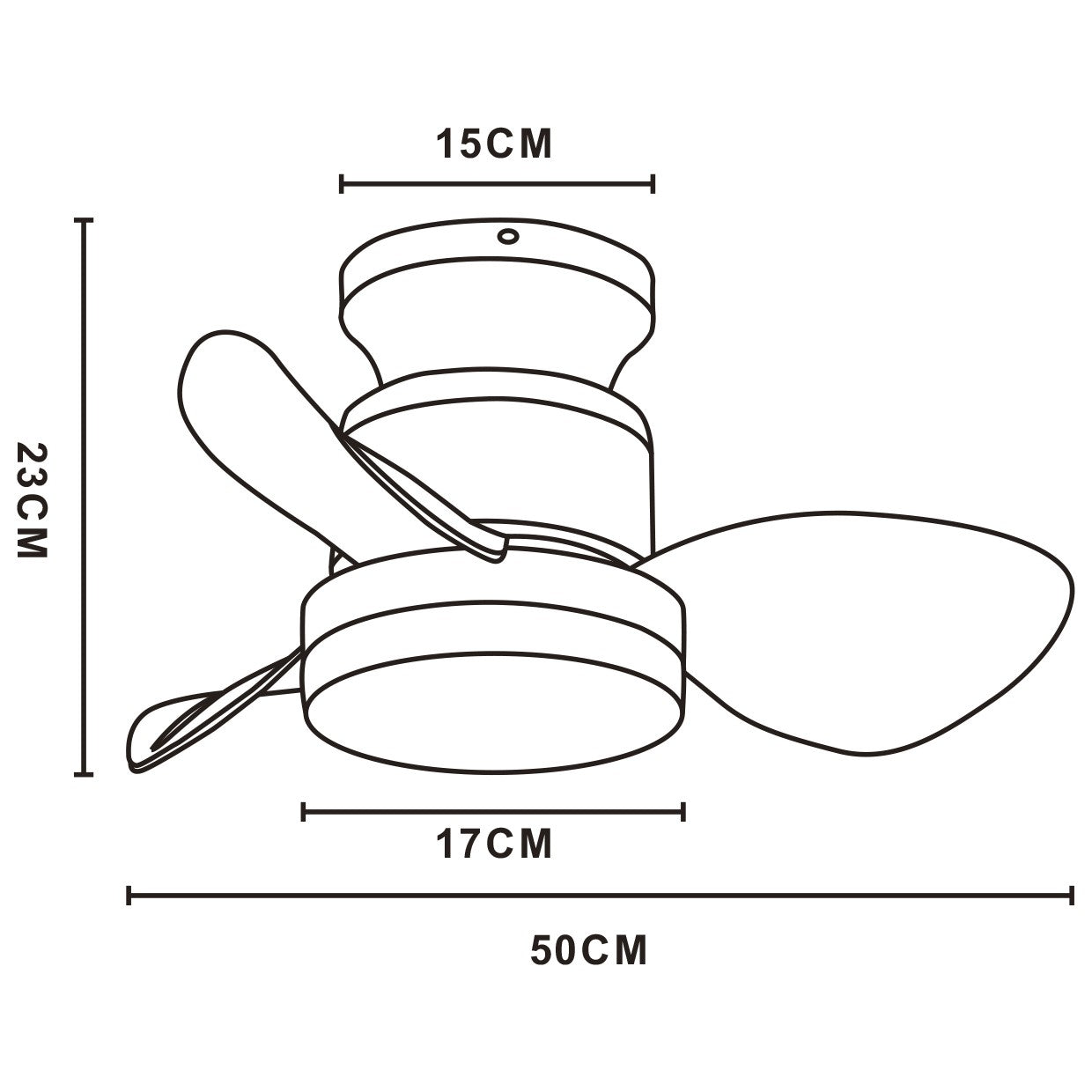 Medidas ventilador techo Salento Blanco AJP Alemar (Ref. 11565) - LuzGuru.com

