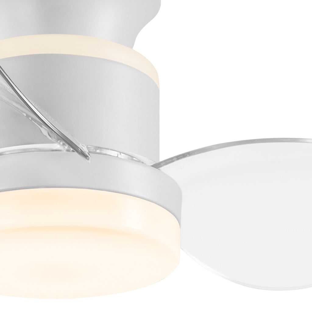 Ventilador de techo Salento Blanco AJP/Alemar (Ref. 11565): Dimensiones detalladas.  Motor DC silencioso, luz LED regulable, diseño elegante. LuzGuru.com
