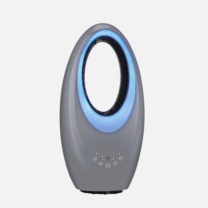 Elegante ventilador sin aspas gris ideal para salón