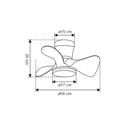 Ventilador de techo AJP/Alemar Siux blanco 56cm - luzguru.com