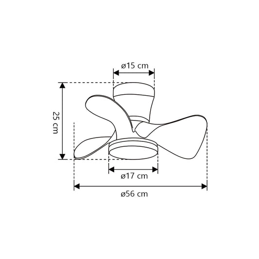 Ventilador de Techo Siux 56 cm Negro-Madera Alemar - vista principal | AJP / Alemar