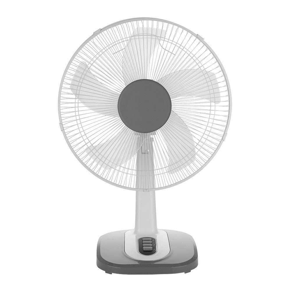 Arroyo Ventilador Sobremesa Silencioso Blanco y Gris Fabrilamp