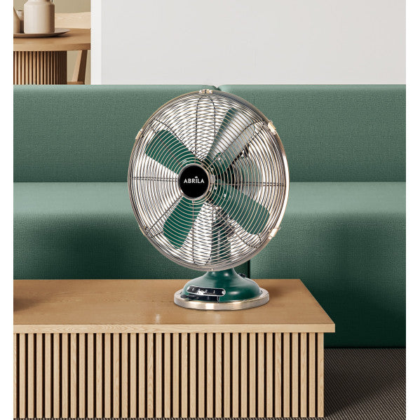 Ventilador de Sobremesa Capitolio 37W Oliva y Cuero Fabrilamp - imagen 3 | Fabrilamp / Abrila