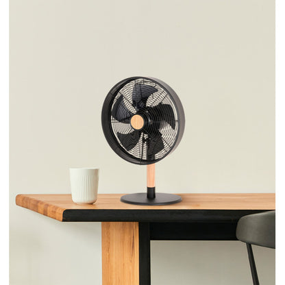 Ventilador de Sobremesa Falcon 45 W Negro y Haya 5 Aspas Fabrilamp - imagen 3 | Fabrilamp / Abrila