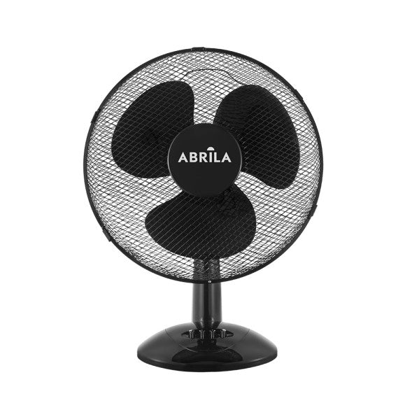 Ventilador de sobremesa Pizarro Grande Negro de Fabrilamp, 3 velocidades, 40W, orientable y rotatorio.  Compra en luzguru.com